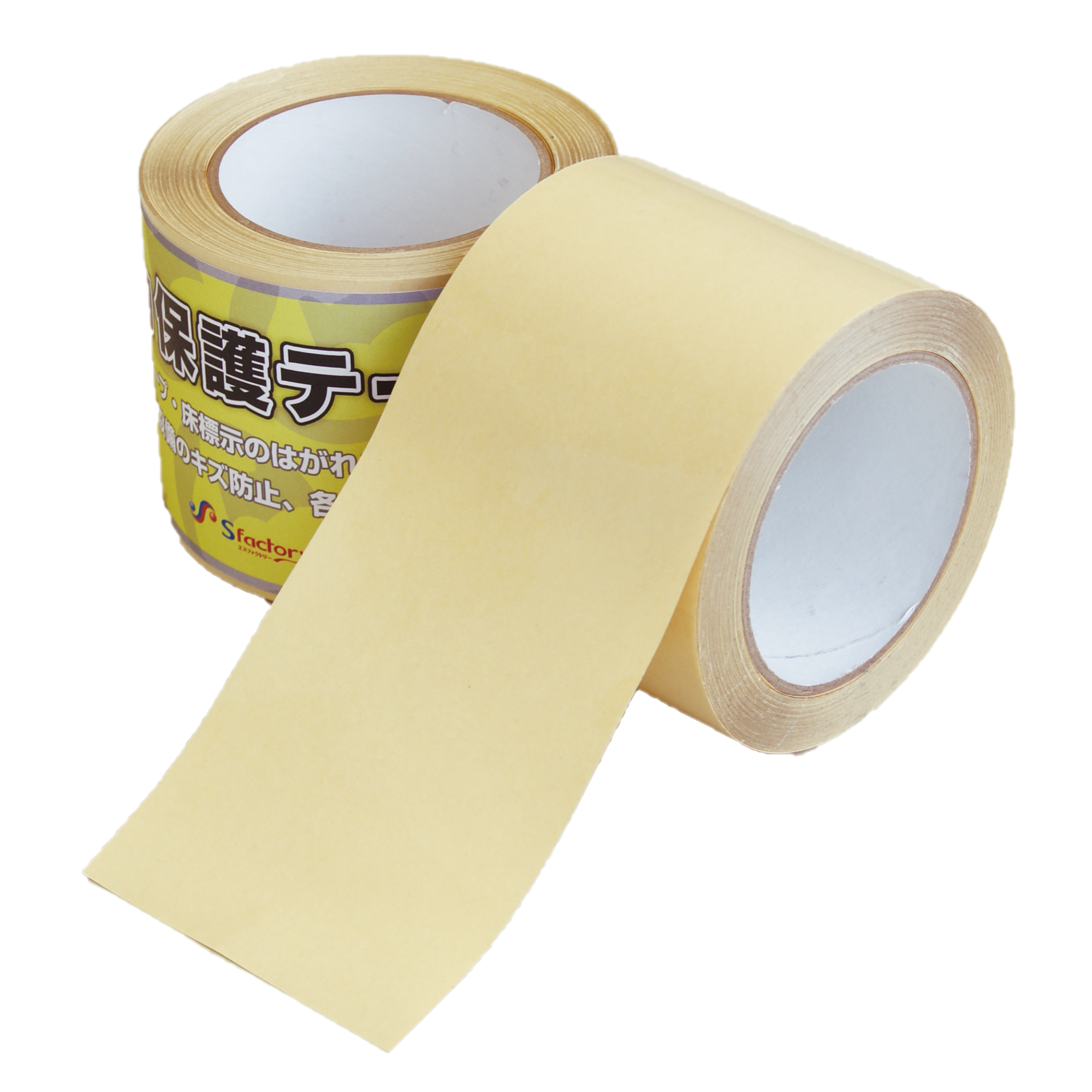 日本緑十字社 緑十字 ガードテープ（ラインテープ） 黄 ＧＴ−１０１Ｙ １００ｍｍ幅×１００ｍ 屋内用 148133 【835-3770】 